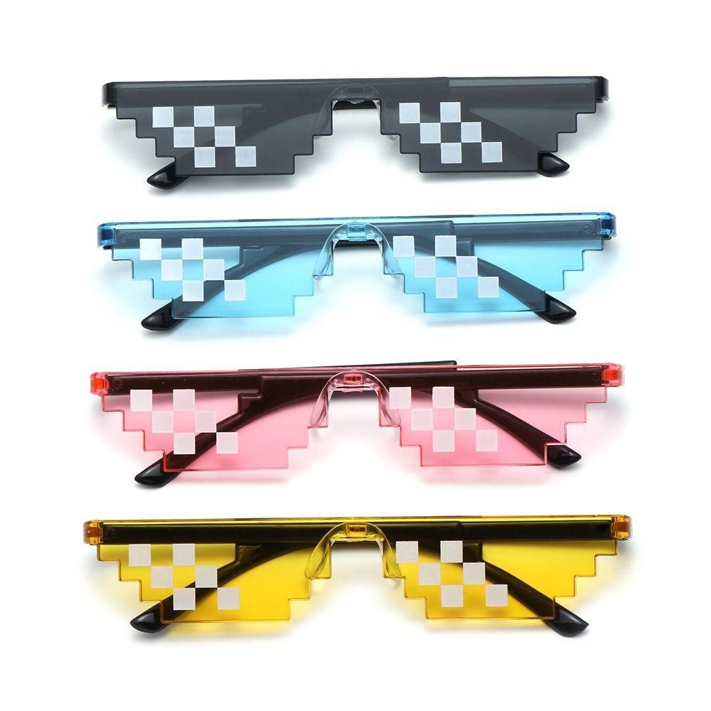 НОВІ мозаїчні сонцезахисні окуляри Trick Toy Thug Life Glasses Deal With It Glasses Pixel Black 3539